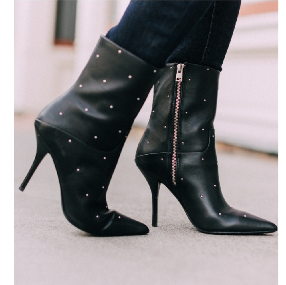 ALL SAINTS STUDDED BOOTIES - Picture 1 of 16